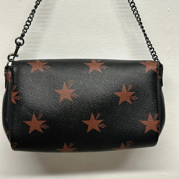 Coach Star C Mini Ruby Crossbody Purse Bag Leather Brown Black Silver F35889 - Picture 8 of 12